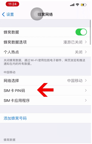 秦皇岛苹果14维修网分享如何给iPhone14的SIM卡设置密码 